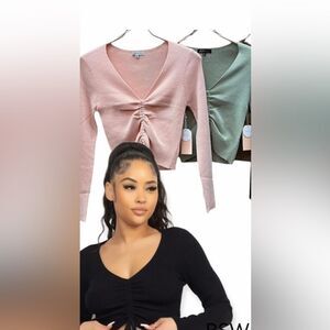 new light pink long sleeve top